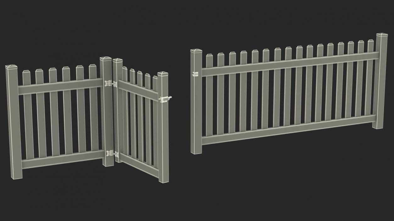 3D model Fence Sections Collection