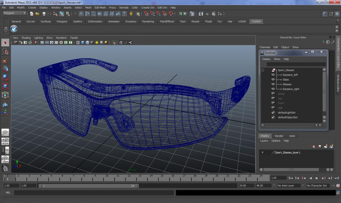 Sport Glasses 3D Model 2 3D model