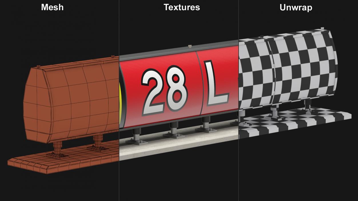 Airport Runway Marking Sign 3D