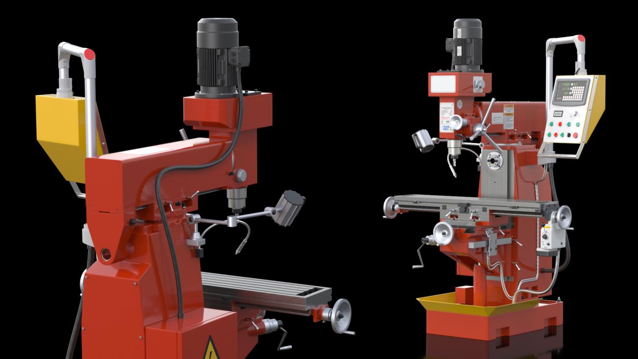 Milling Machine Red 3D model