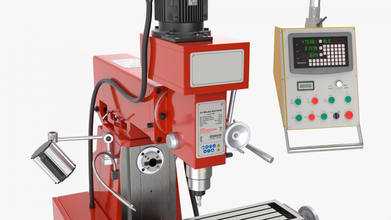 Milling Machine Red 3D model