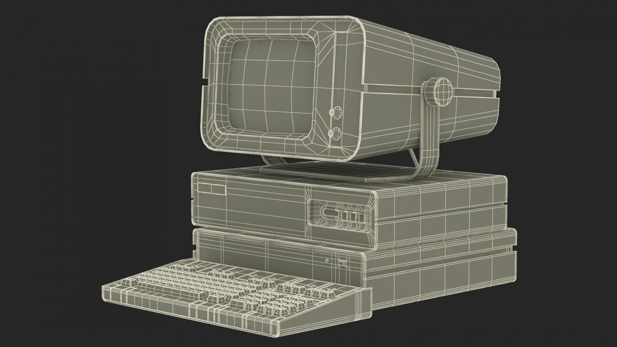 3D DVK-2 Retro Computer Turned Off