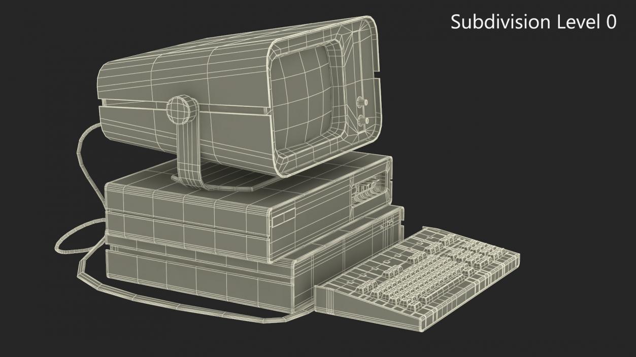 3D DVK-2 Retro Computer Turned Off