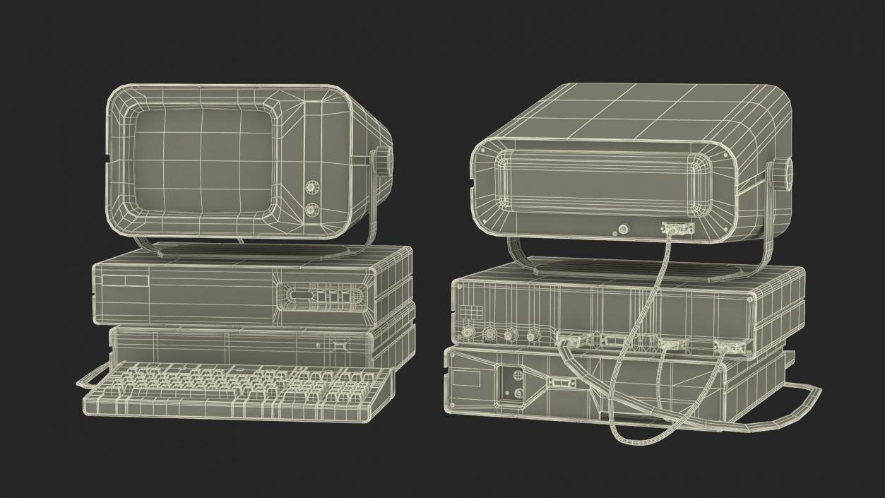 3D DVK-2 Retro Computer Turned Off