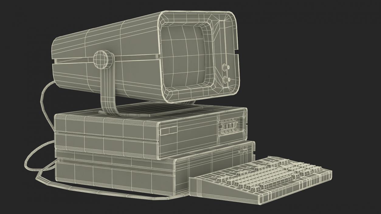 3D DVK-2 Retro Computer Turned Off