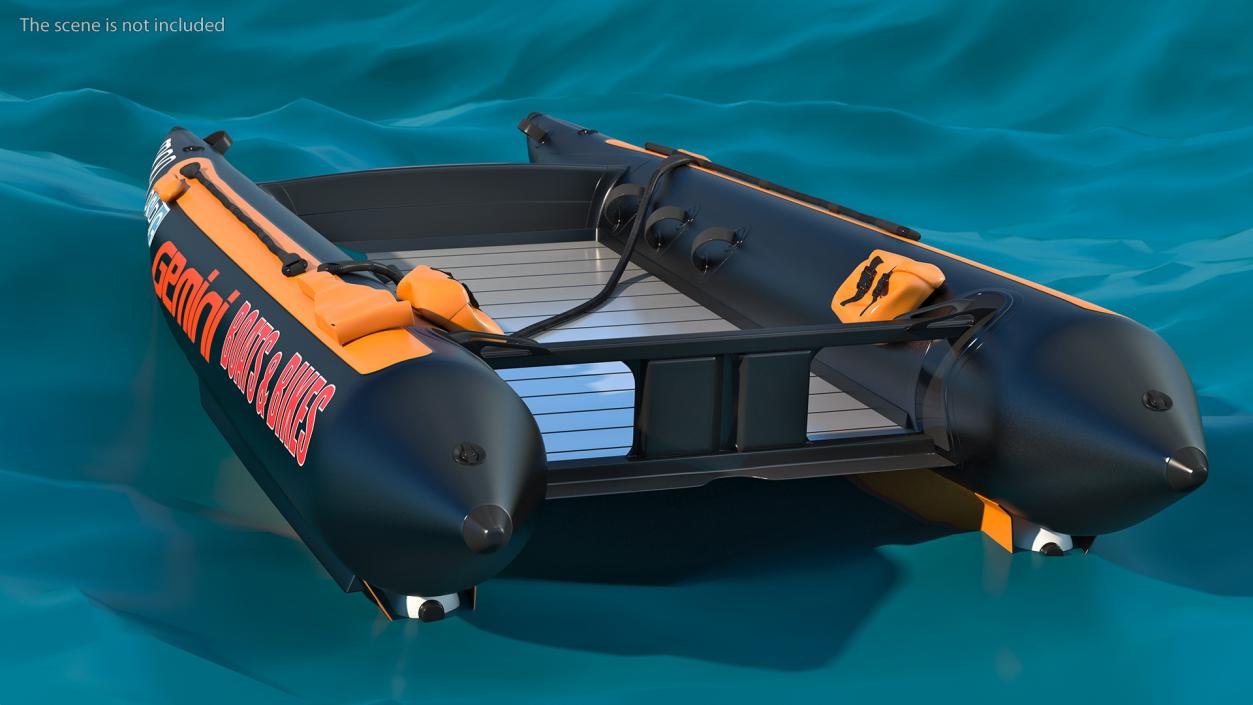 3D model Racing Boat Gemini Zapcat F1 Orange