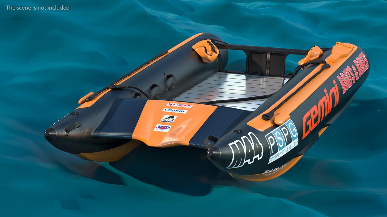 3D model Racing Boat Gemini Zapcat F1 Orange