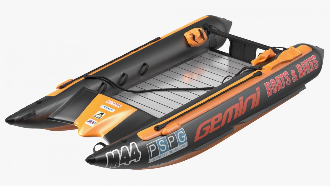 3D model Racing Boat Gemini Zapcat F1 Orange