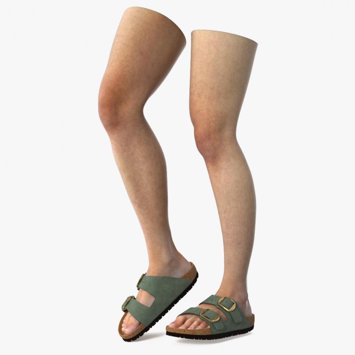 Female Legs in Flip-Flops 2 3D