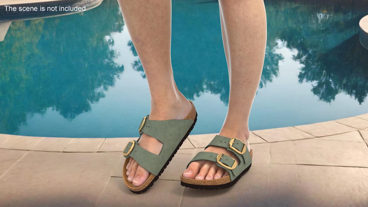 Female Legs in Flip-Flops 2 3D