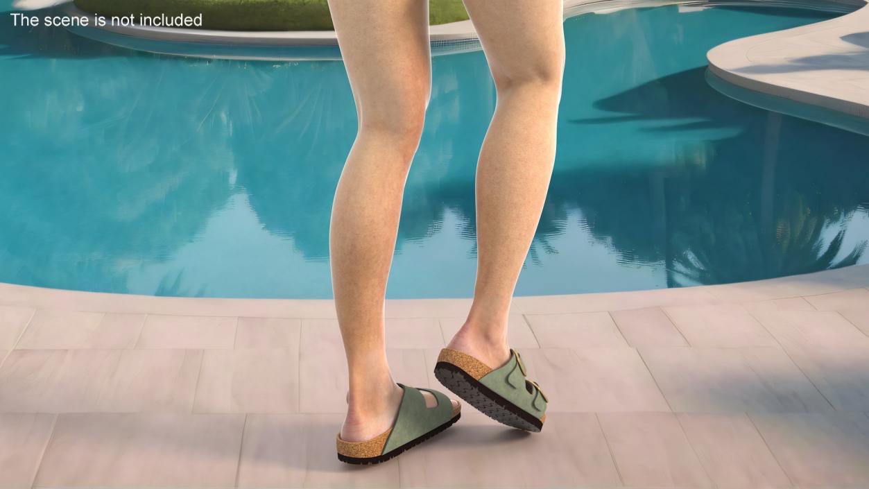 Female Legs in Flip-Flops 2 3D