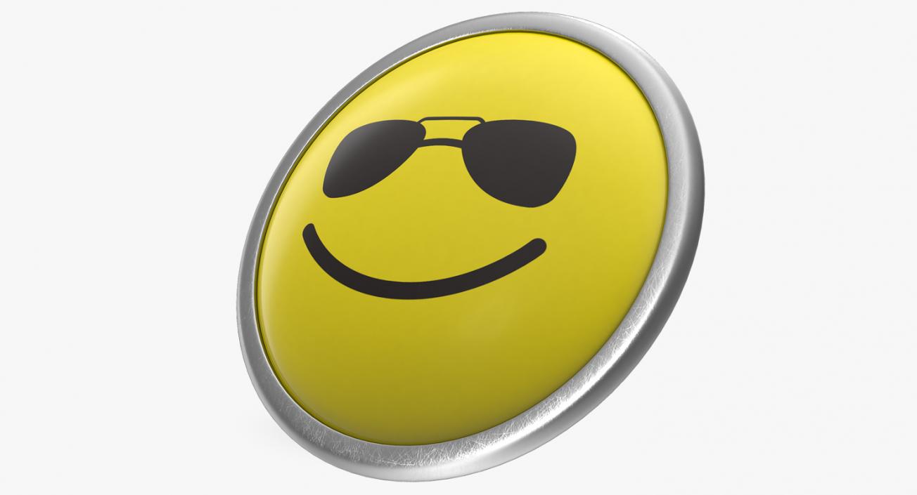 Sunglasses Face Pin 3D model