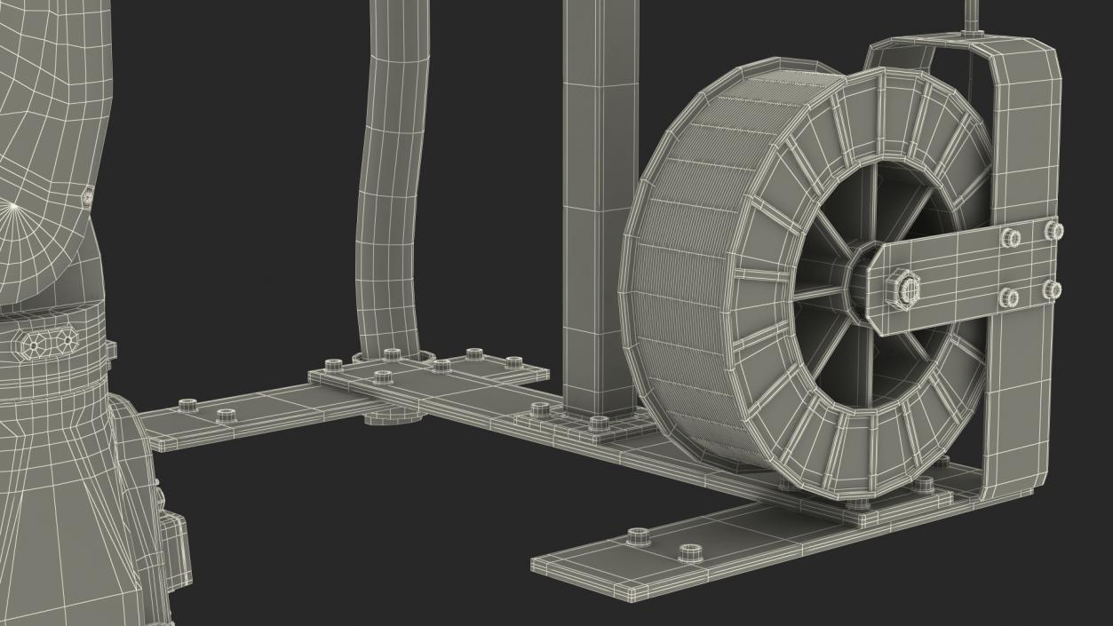Industrial Robot with Arc Welding Kit Rigged 3D model