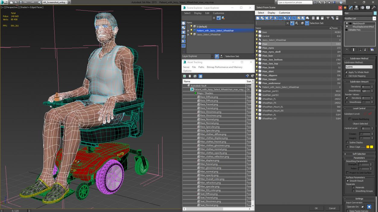 3D Patient with Jazzy Select Wheelchair