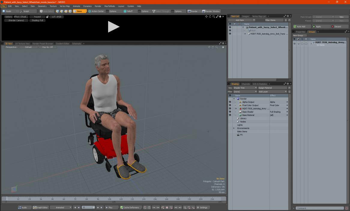 3D Patient with Jazzy Select Wheelchair