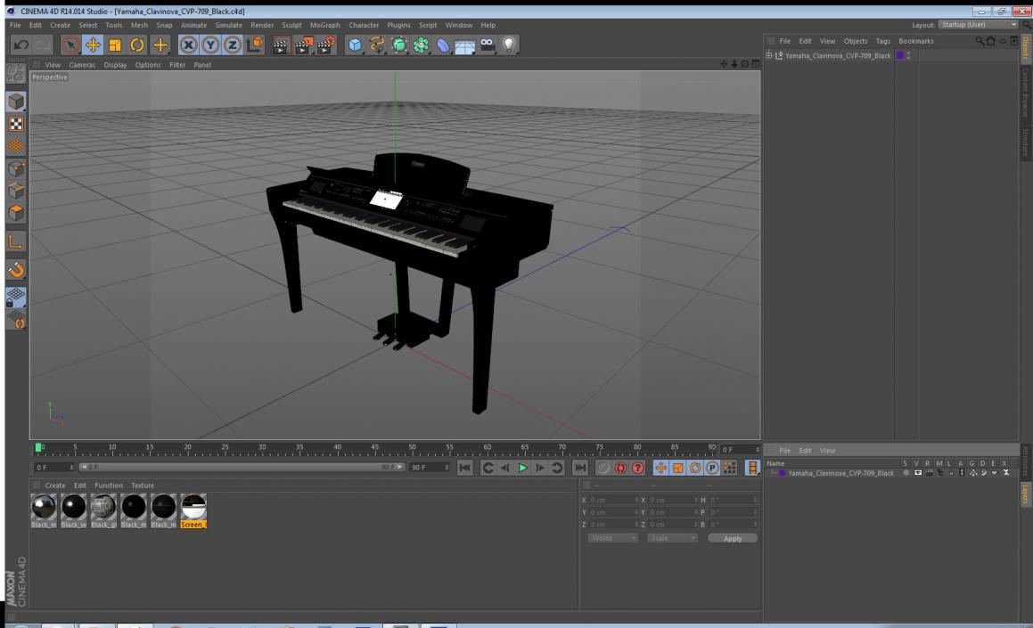 3D model Yamaha Clavinova CVP-709 Black