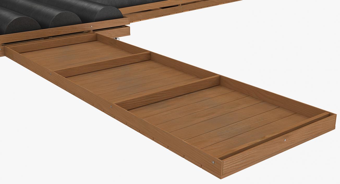 3D Wooden Pontoon Flottant model