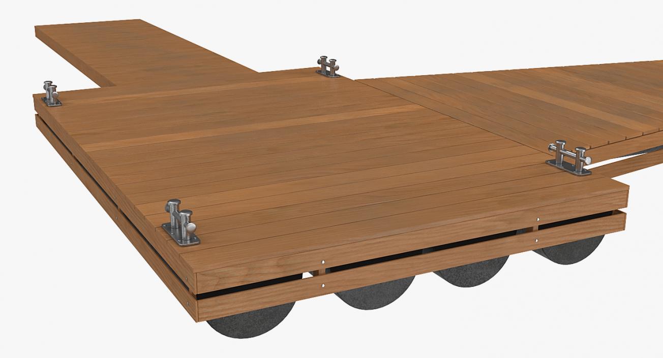 3D Wooden Pontoon Flottant model