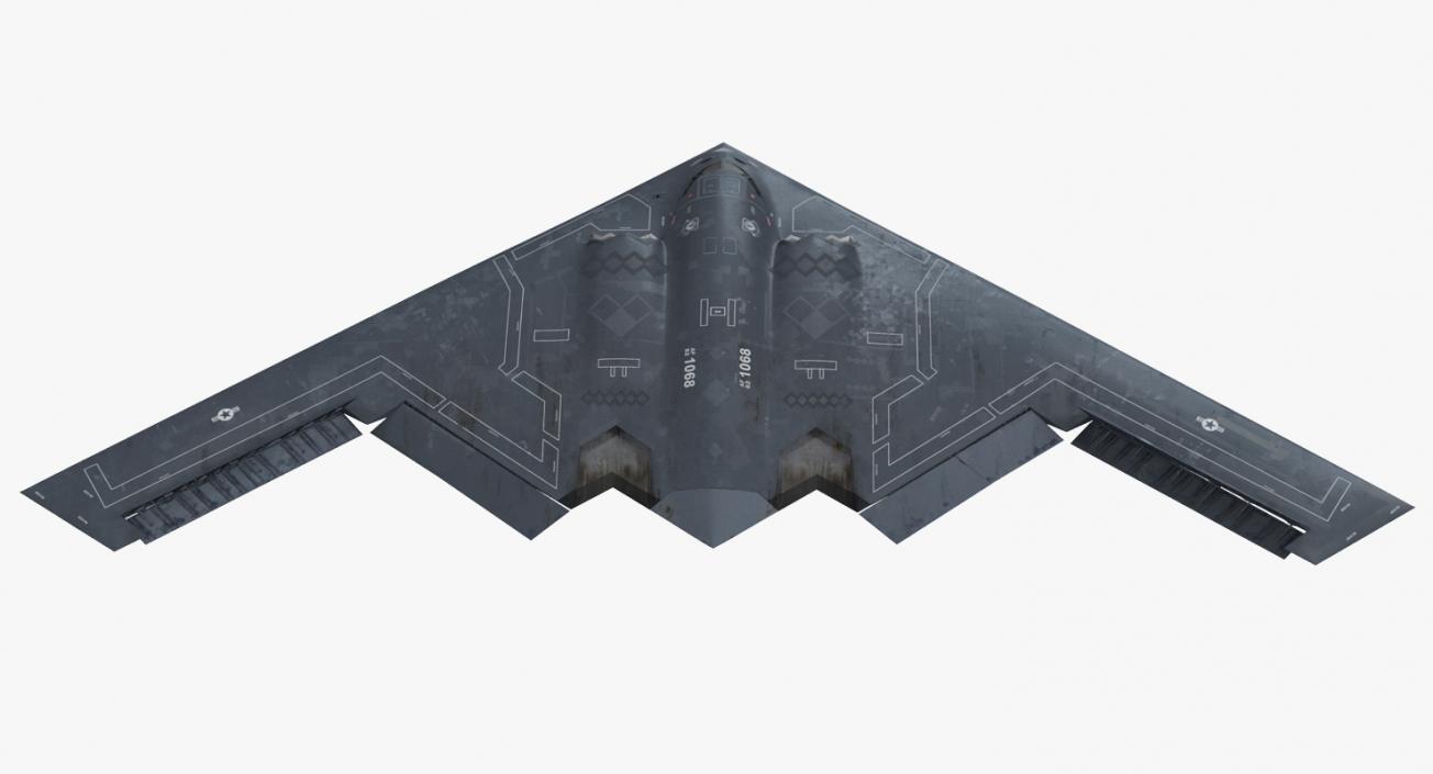 Stealth Bomber B-2 Spirit Rigged 3D