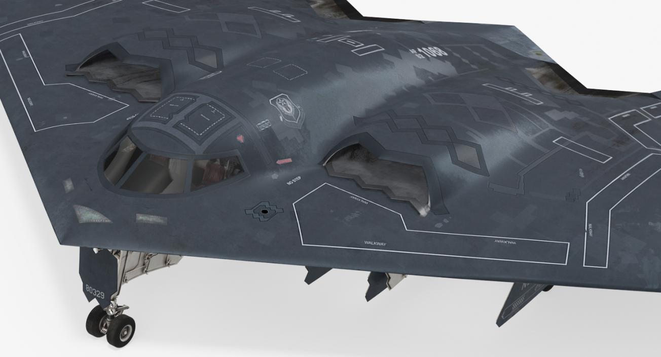 Stealth Bomber B-2 Spirit Rigged 3D