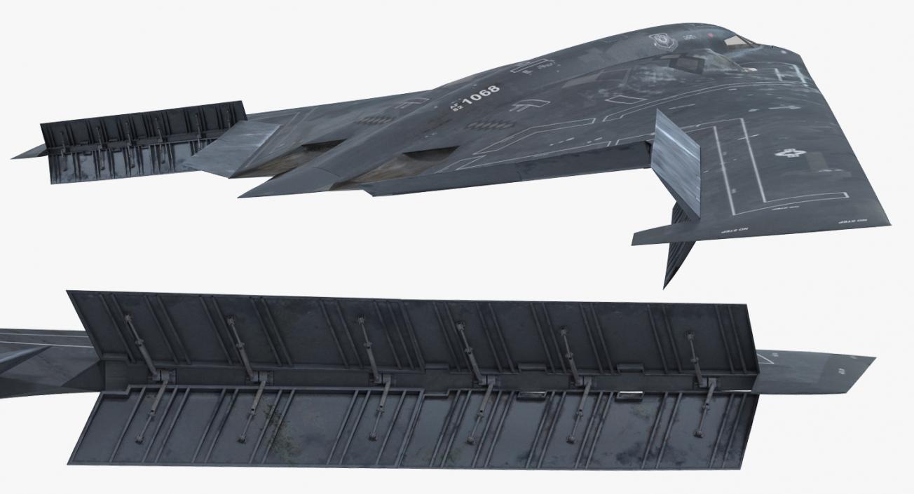 Stealth Bomber B-2 Spirit Rigged 3D