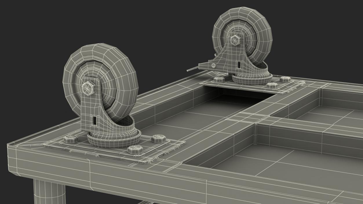 3D Trolley Low Platform with Railing model