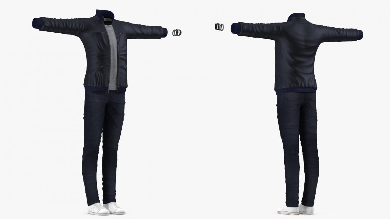 3D Street Clothes Set model