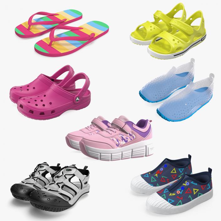 3D Baby Shoes Collection 3 model