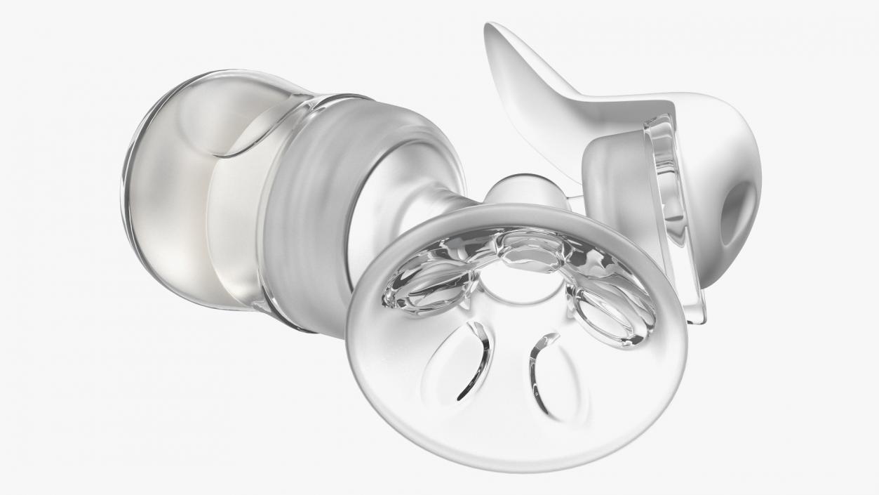 3D Manual Breast Pump with Milk model