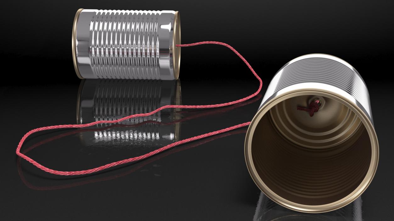 Tin Can Telephone 3D