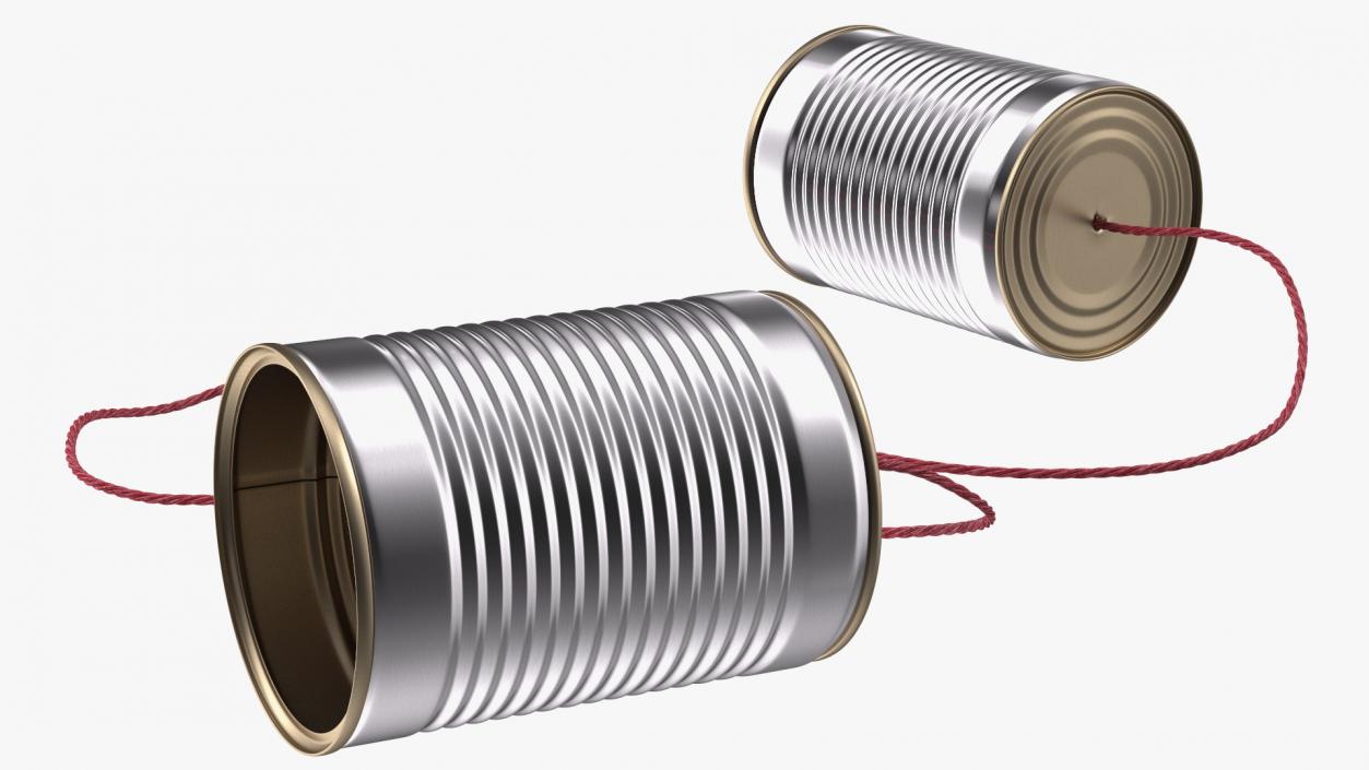 Tin Can Telephone 3D