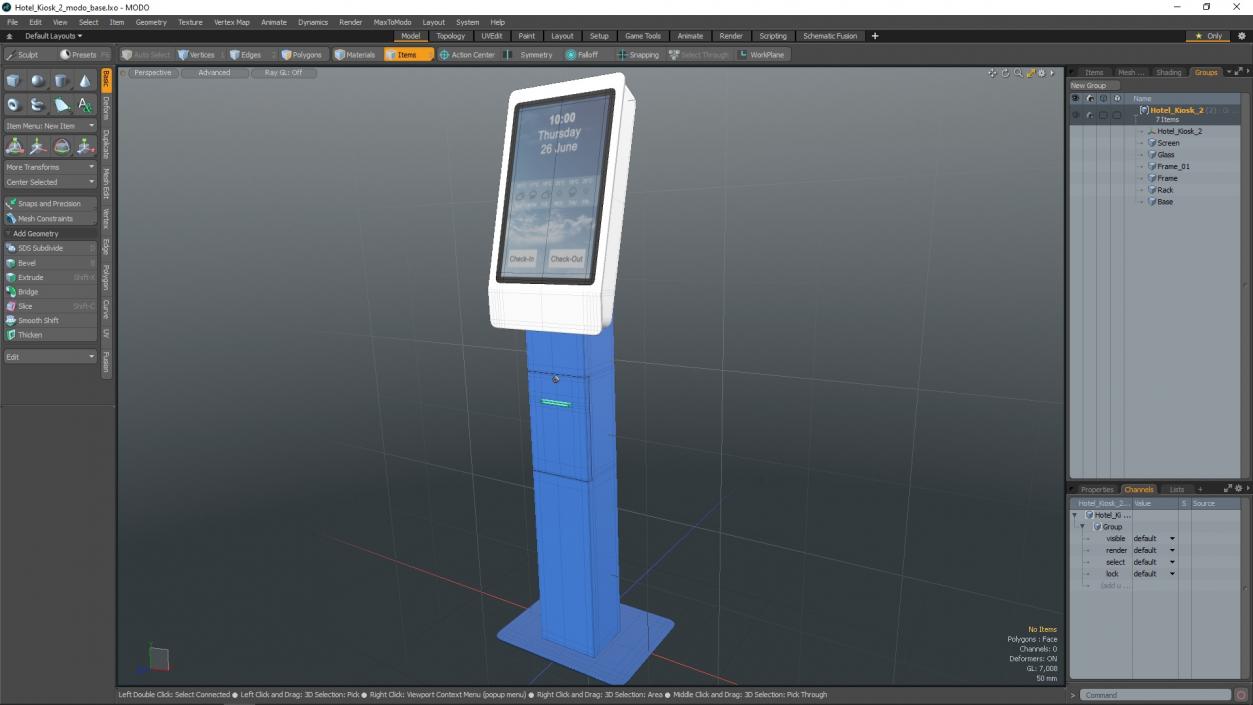 3D Hotel Kiosk 3 model