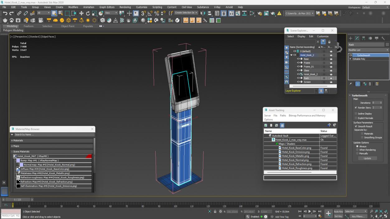 3D Hotel Kiosk 3 model