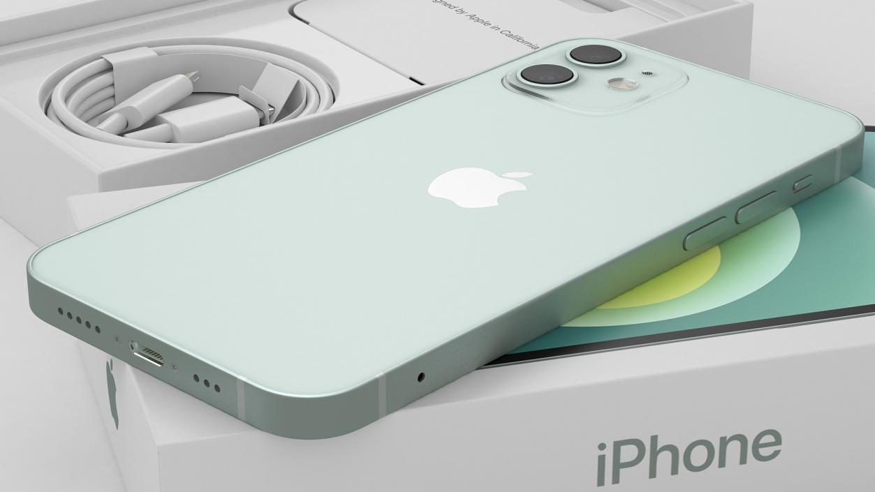 Apple iPhone 12 Unboxed Green 3D model