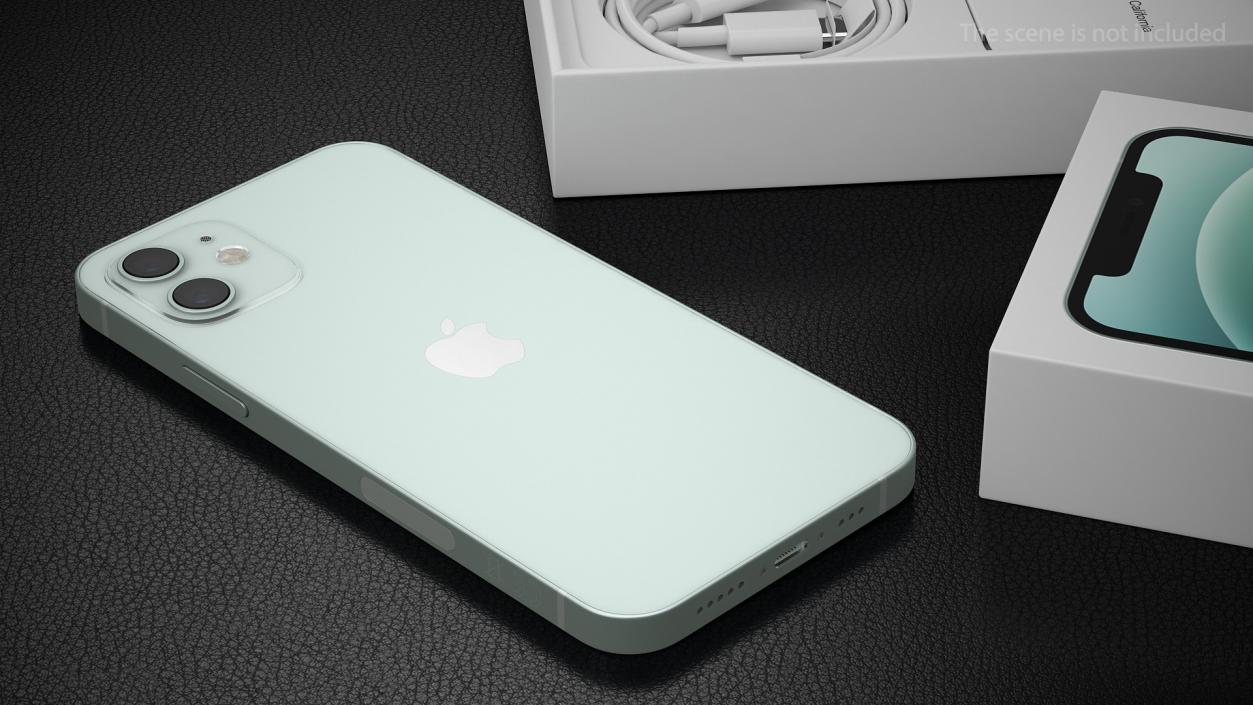 Apple iPhone 12 Unboxed Green 3D model