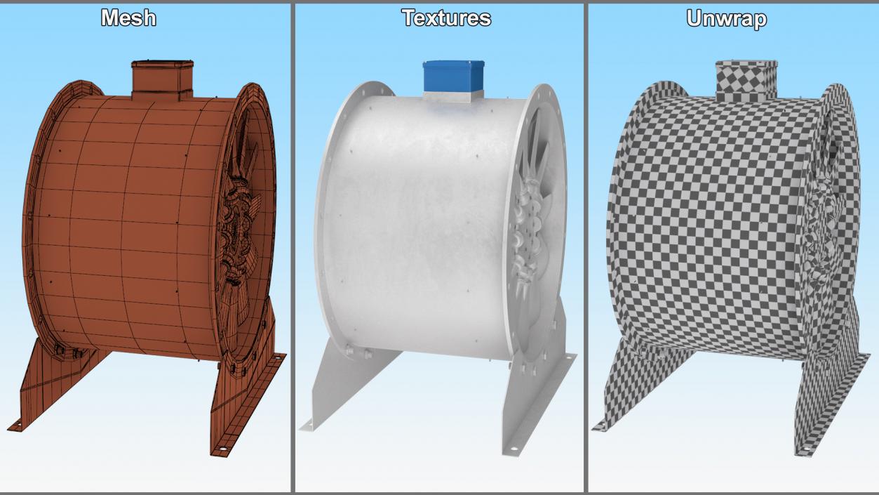 Axial Extractor Fan 3D model