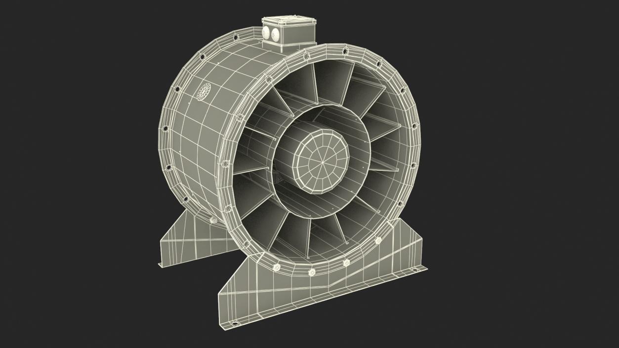 Axial Extractor Fan 3D model