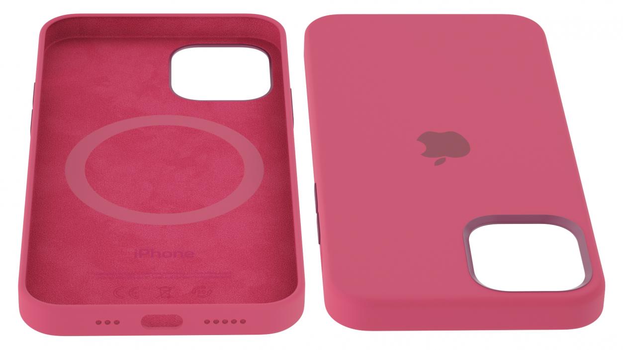 3D iPhone 12 Silicone Case with MagSafe Plum