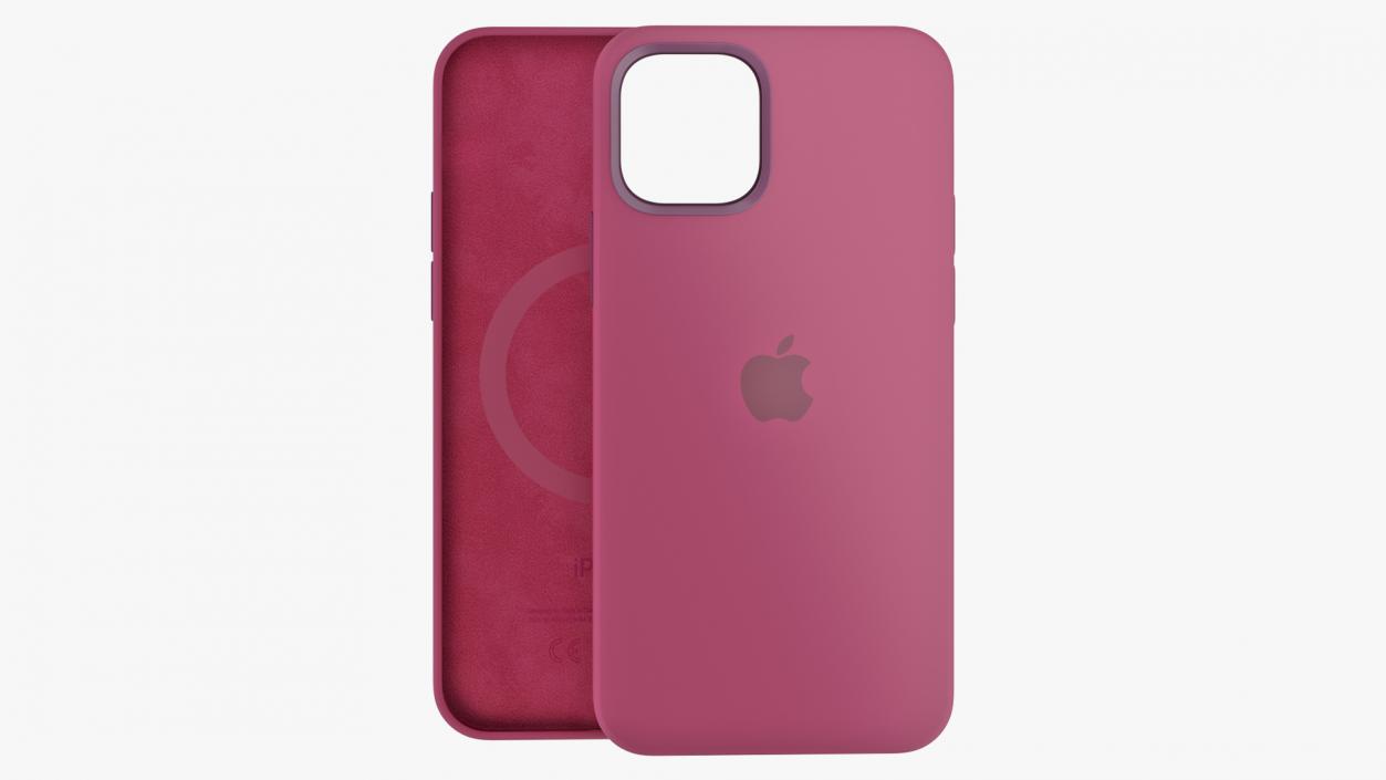 3D iPhone 12 Silicone Case with MagSafe Plum