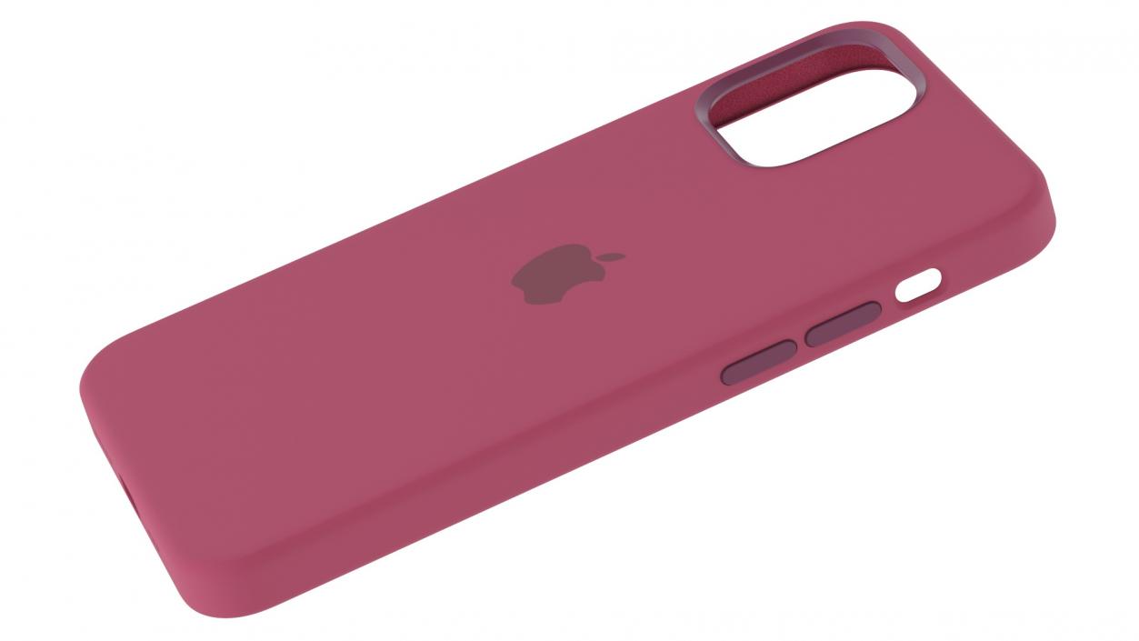 3D iPhone 12 Silicone Case with MagSafe Plum