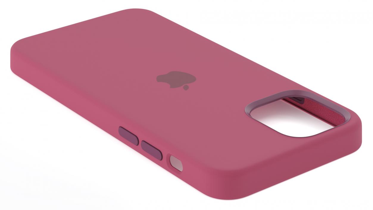 3D iPhone 12 Silicone Case with MagSafe Plum