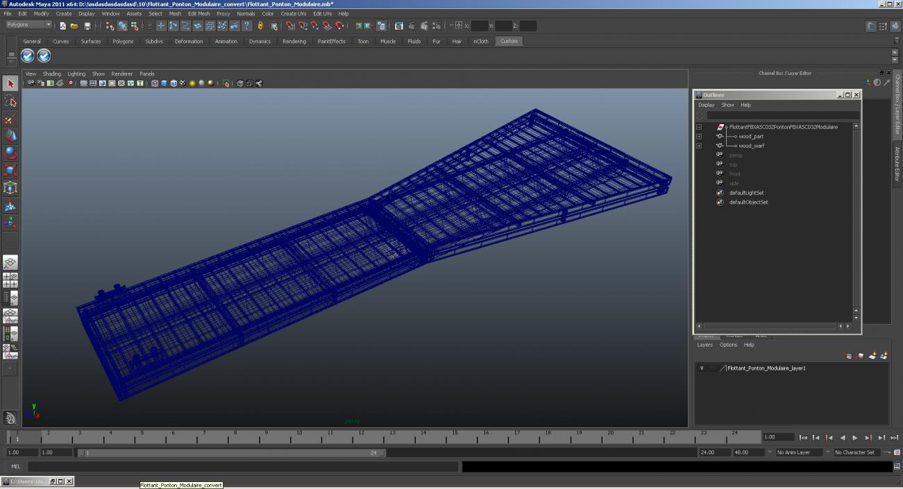 3D model Flottant Ponton Modulaire