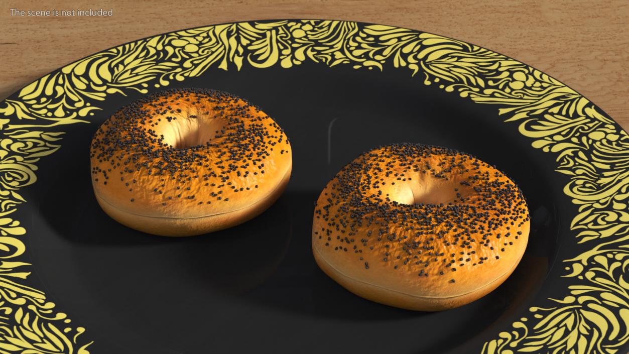 Poppy Seed Bagels 3D