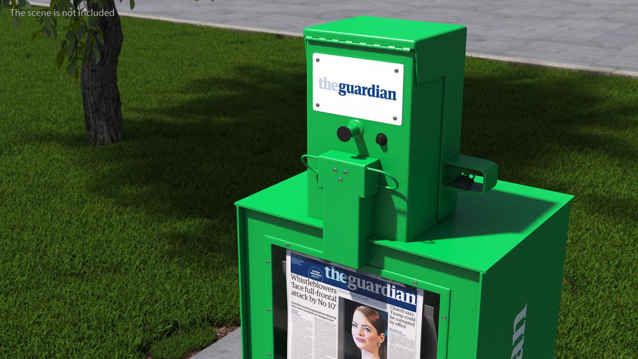 3D Newspaper Vending Machine The Guardian model