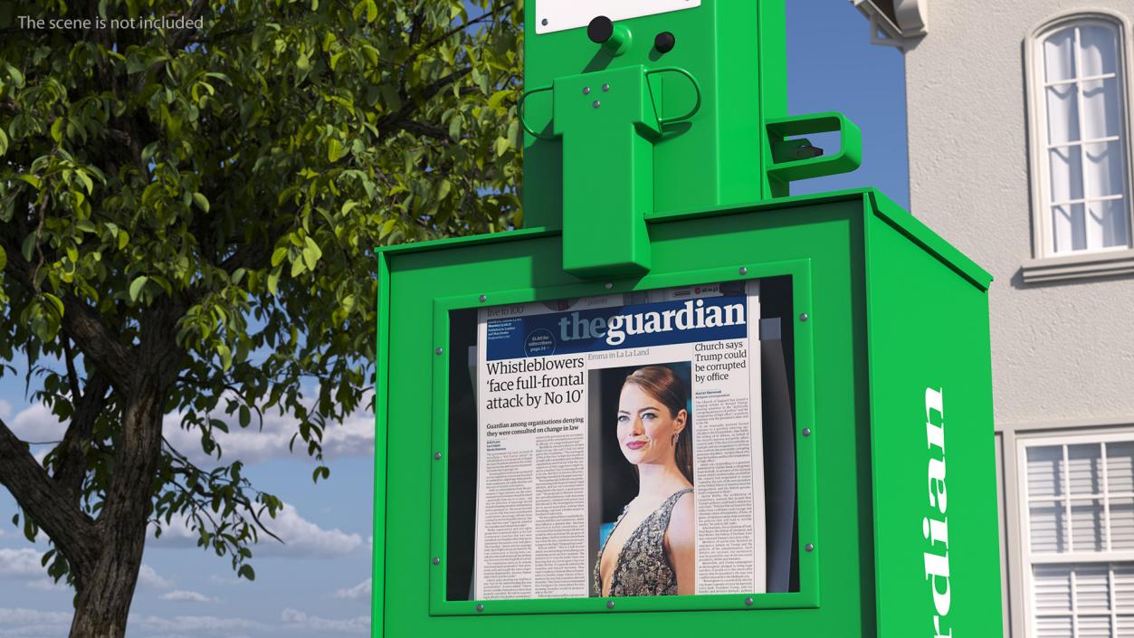 3D Newspaper Vending Machine The Guardian model