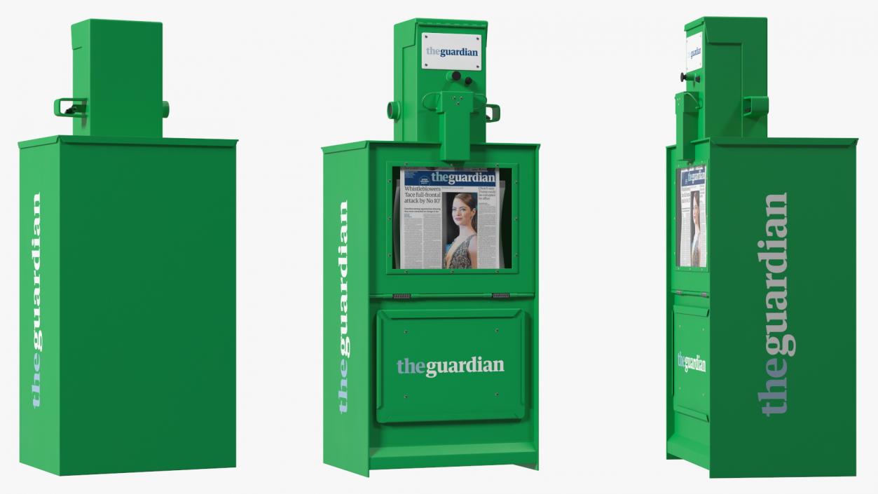 3D Newspaper Vending Machine The Guardian model