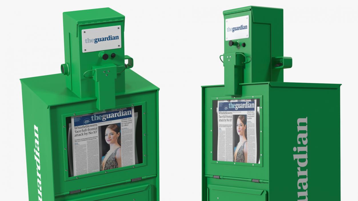 3D Newspaper Vending Machine The Guardian model