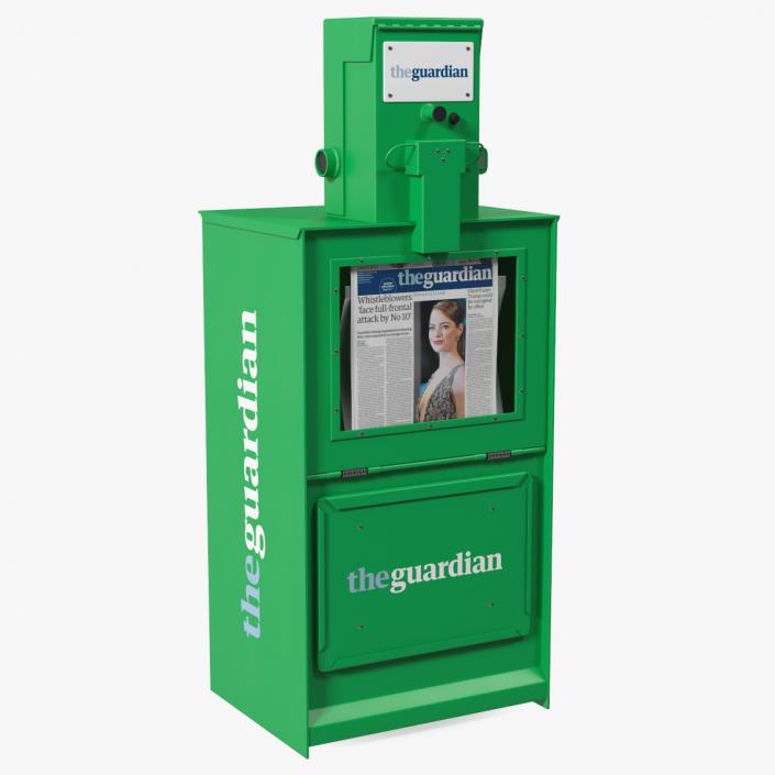 3D Newspaper Vending Machine The Guardian model