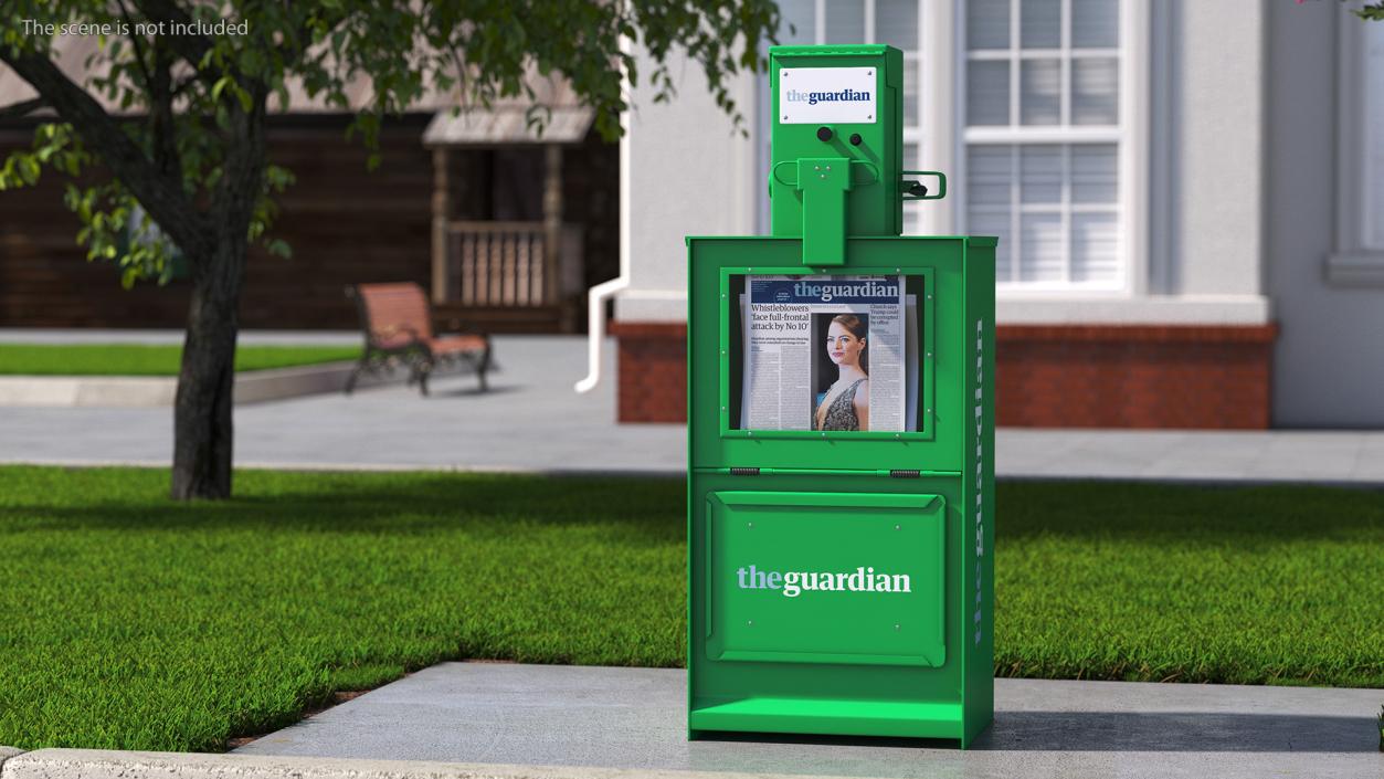 3D Newspaper Vending Machine The Guardian model