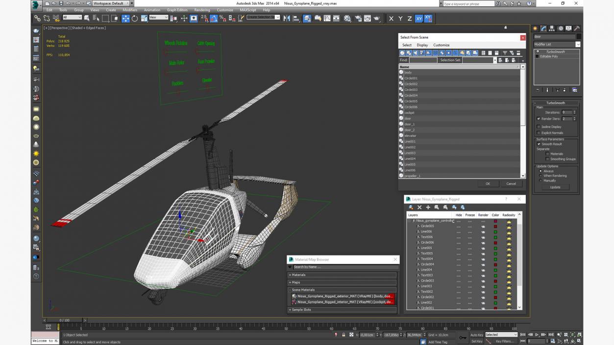 Nisus Gyroplane Rigged 3D